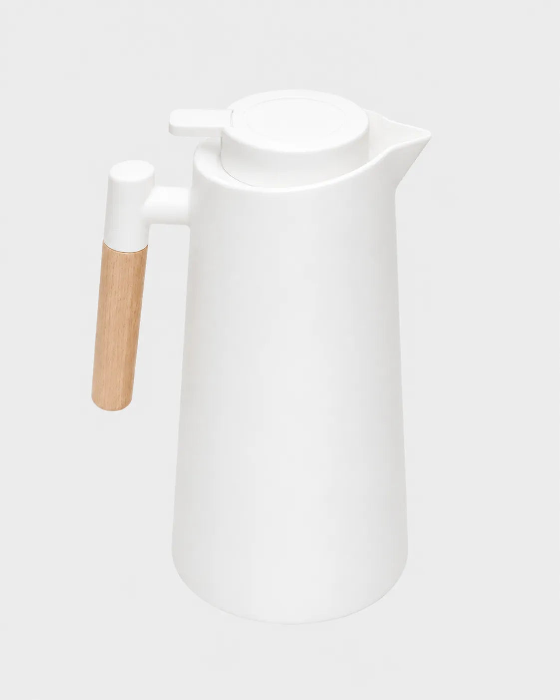 Garrafa térmica de café com cabo de bambu
