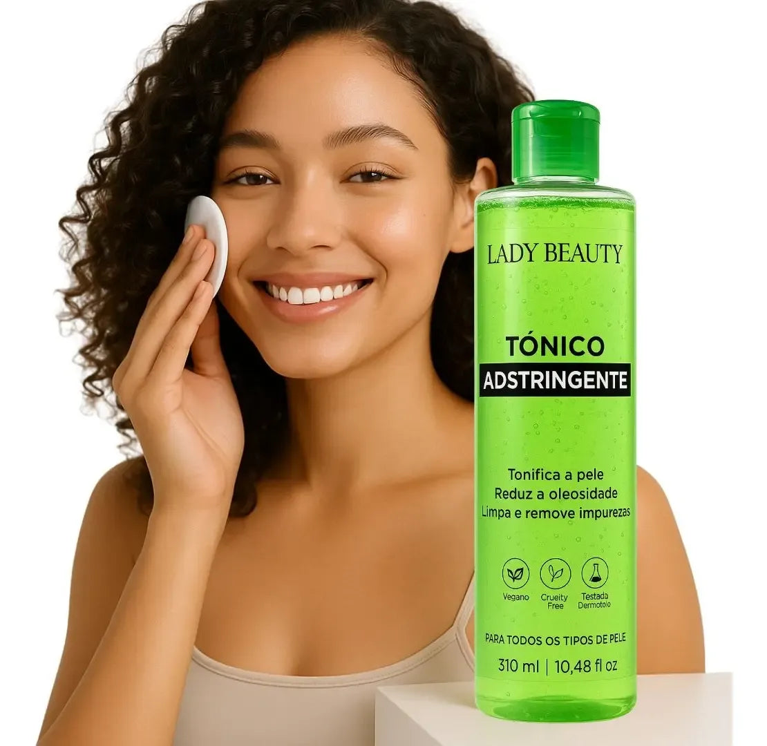 Tônico Adstrigente Todos Tipos De Pele - Lady Beauty 310 Ml