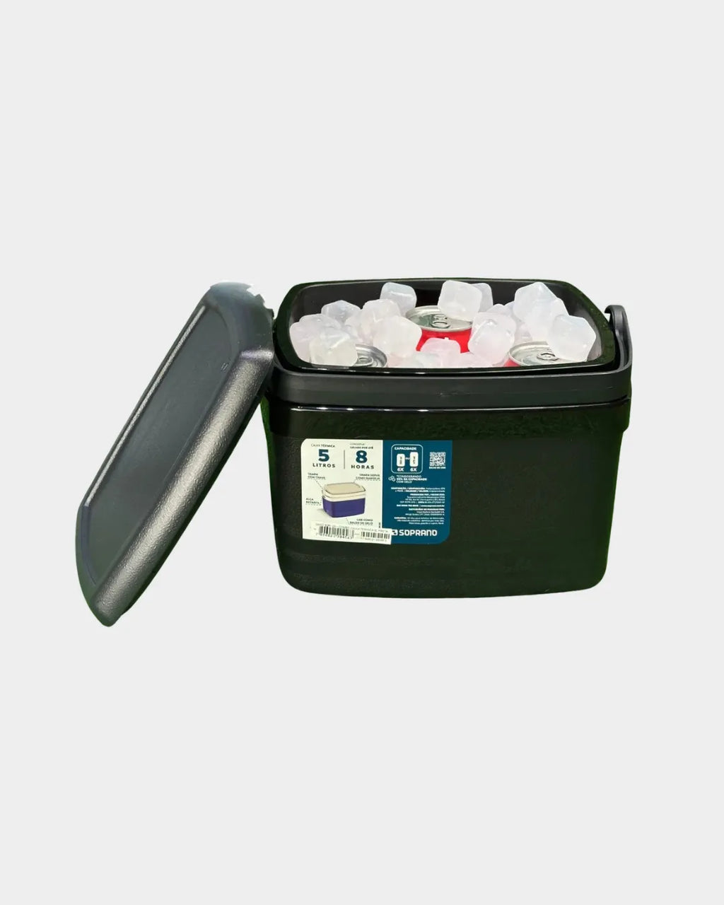 Caixa Térmica Cooler Com Alça Praia Pesca Camping 5 Litros