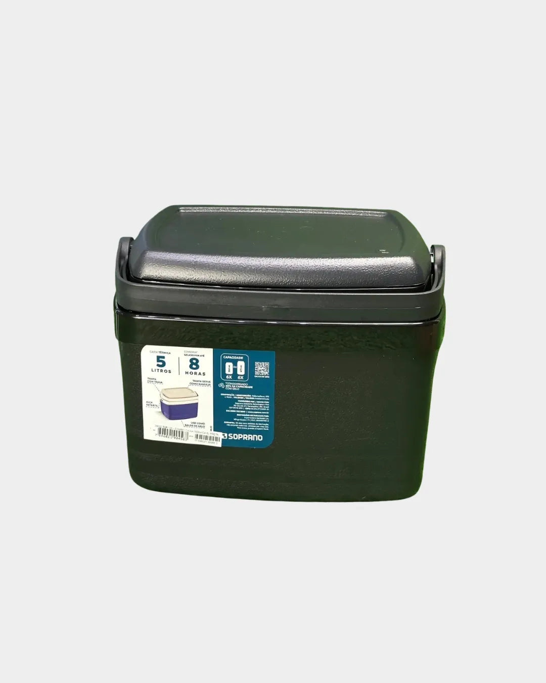 Caixa Térmica Cooler Com Alça Praia Pesca Camping 5 Litros