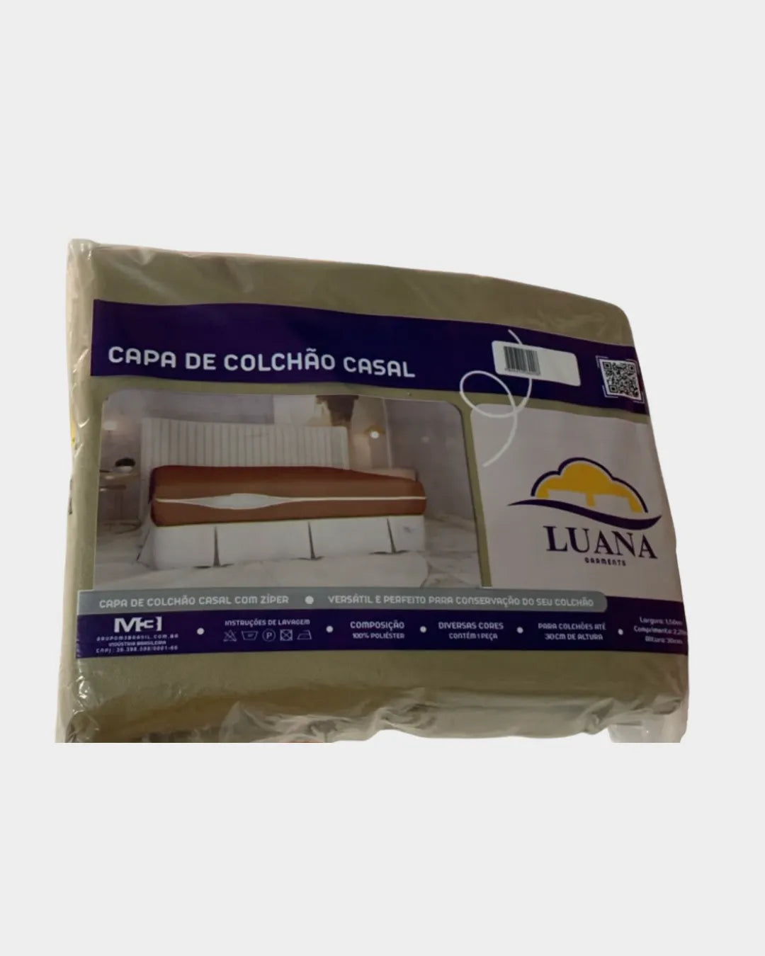 Capa de Colchão Casal em Malha com Ziper