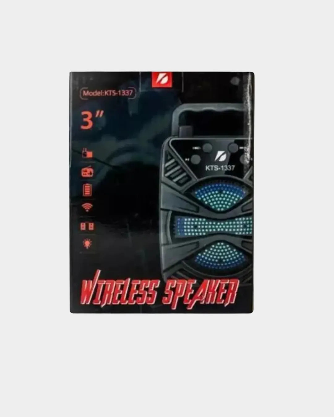 Caixa De Som Bluetooth Radio Fm Suporta Celular Super Forte Cor Preto