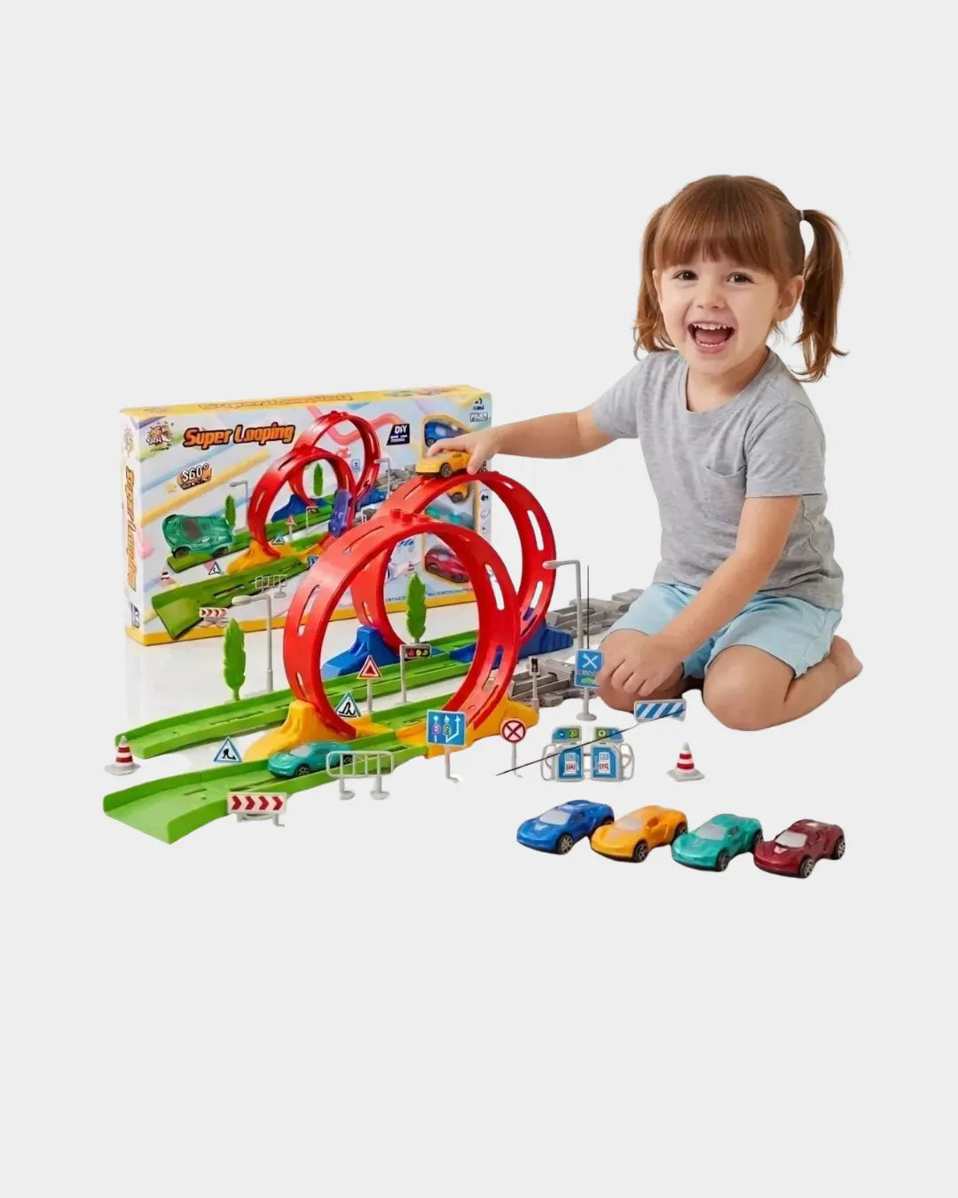 Brinquedo Infantil Pista Carrinhos Rápido Com Carro Looping