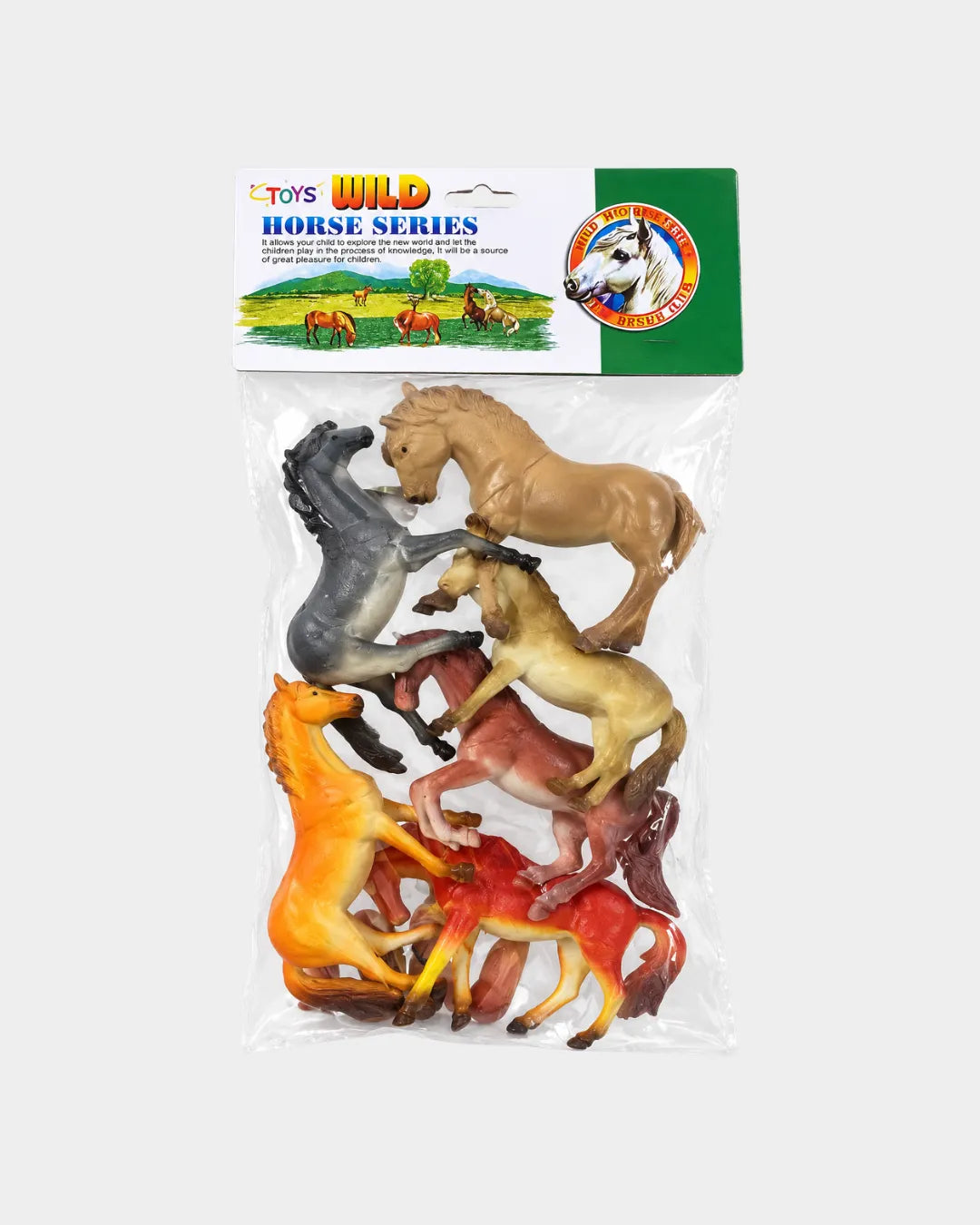 Kit Cavalos Borracha Animais Brinquedo Fazenda Infantil