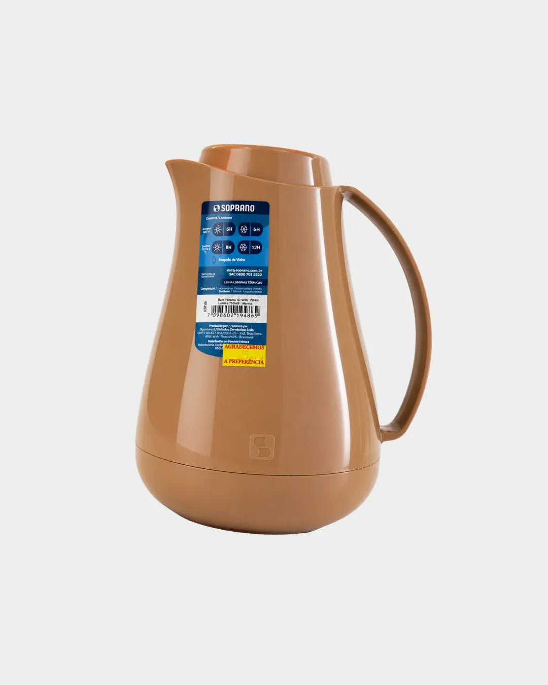 Bule Térmico Sonetto 750ML Cafe Chá Garrafa Térmica