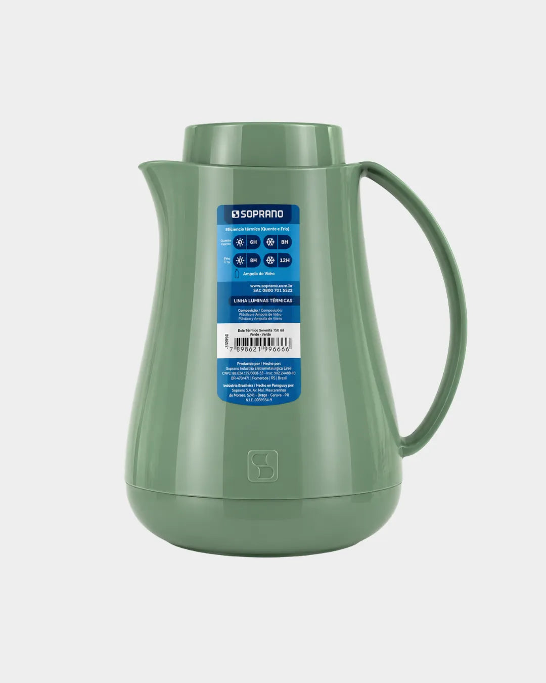 Bule Térmico Sonetto 750ML Cafe Chá Garrafa Térmica