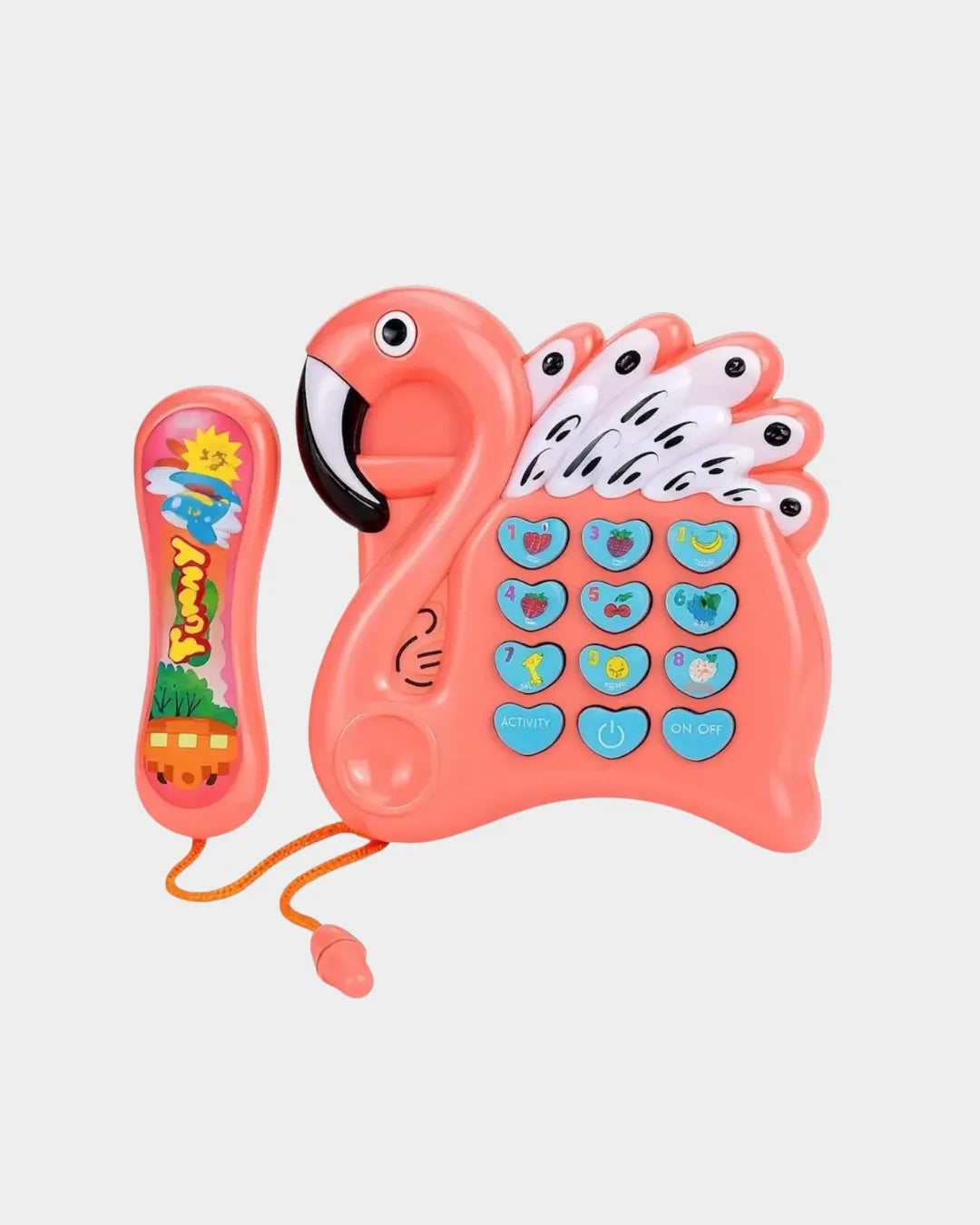 Telefone Flamingo Infantil Com Sons E Luzes Educativo Rosa