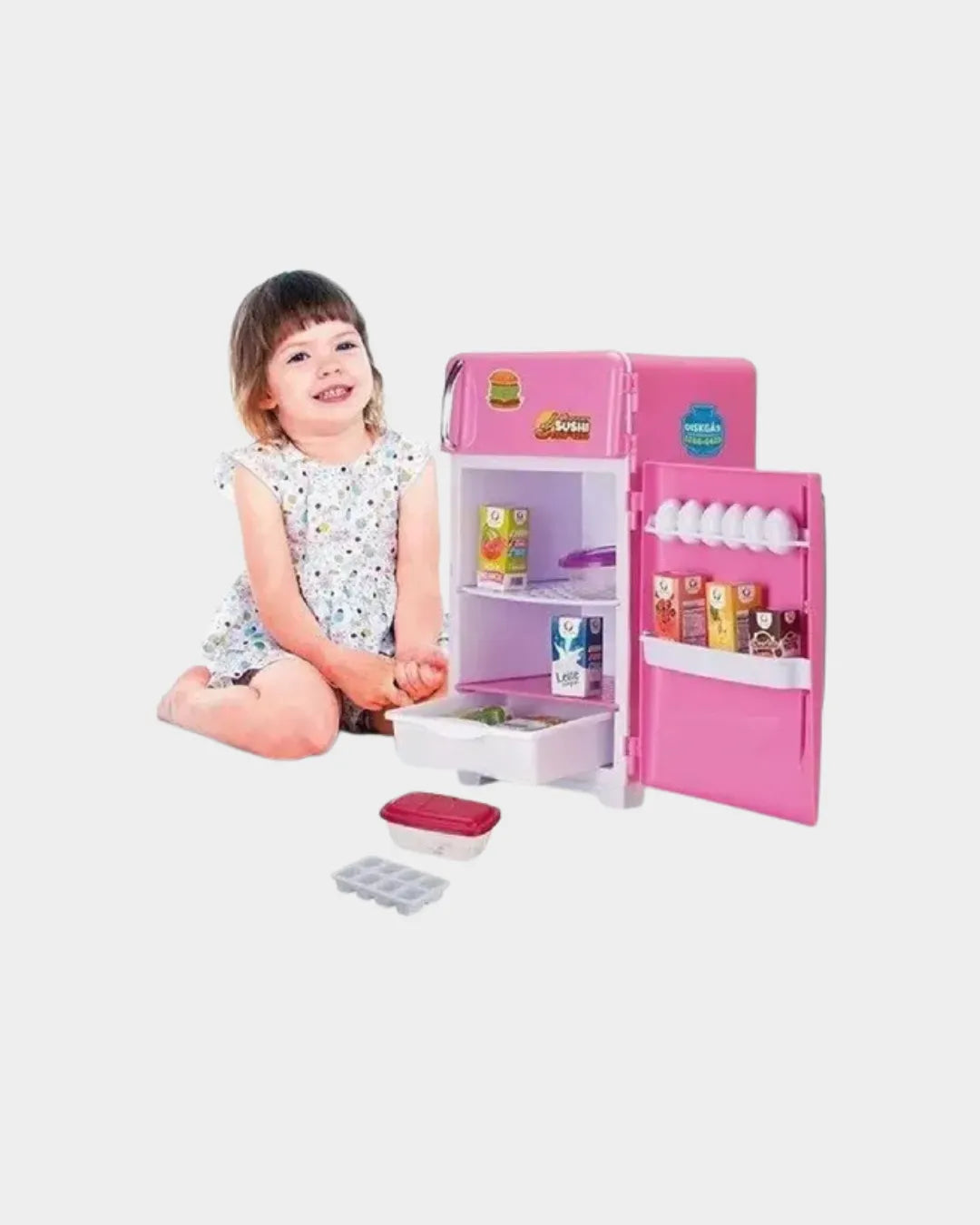 Geladeira Infantil Brinquedo Rosa Minha Geladeirinha