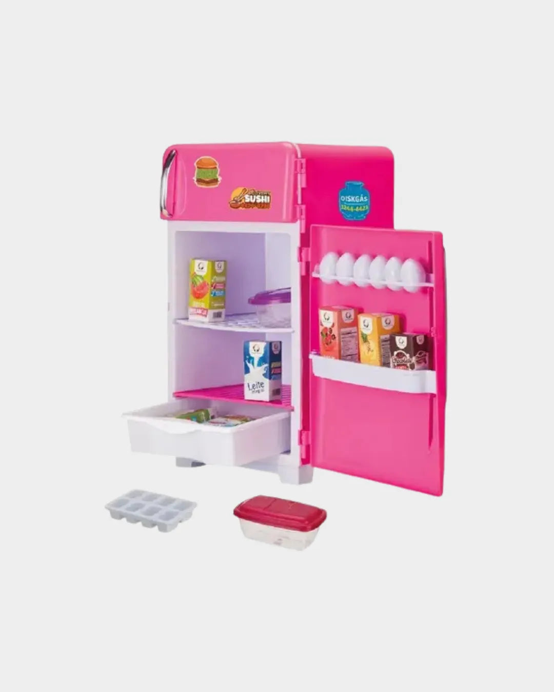 Geladeira Infantil Brinquedo Rosa Minha Geladeirinha
