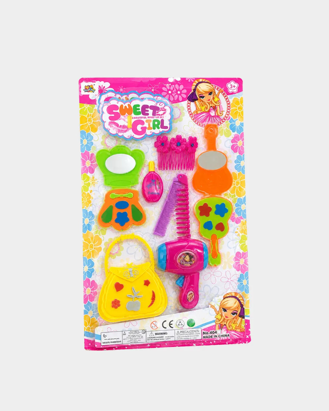 Conjunto itens de beleza de brinquedo