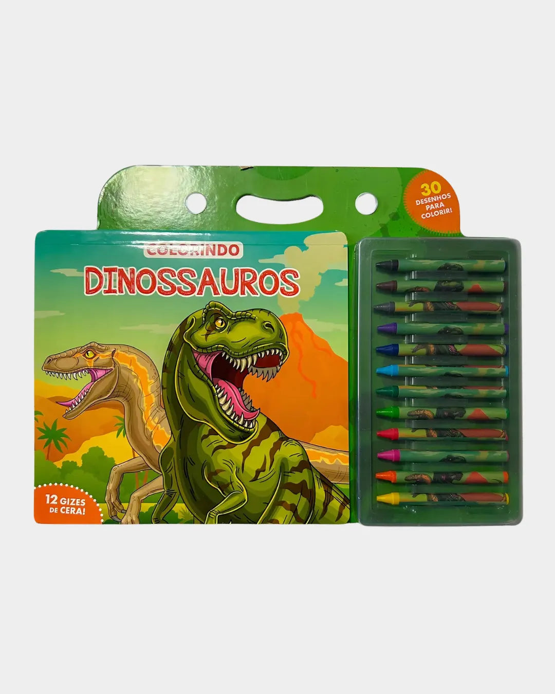 Colorindo Dinossauros - 30 Desenhos Para Colorir Com Giz De Cera