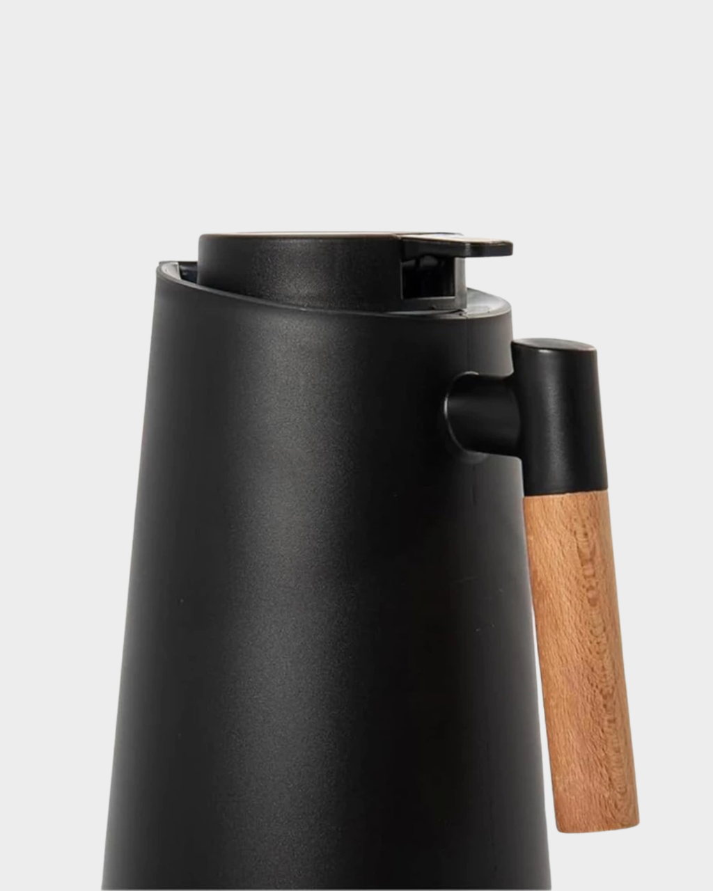 Garrafa térmica de café com cabo de bambu