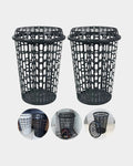Kit 2 Cesto De Roupas Sujas Multiuso Telado Tampa 60 Litros